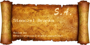 Stenczel Aranka névjegykártya